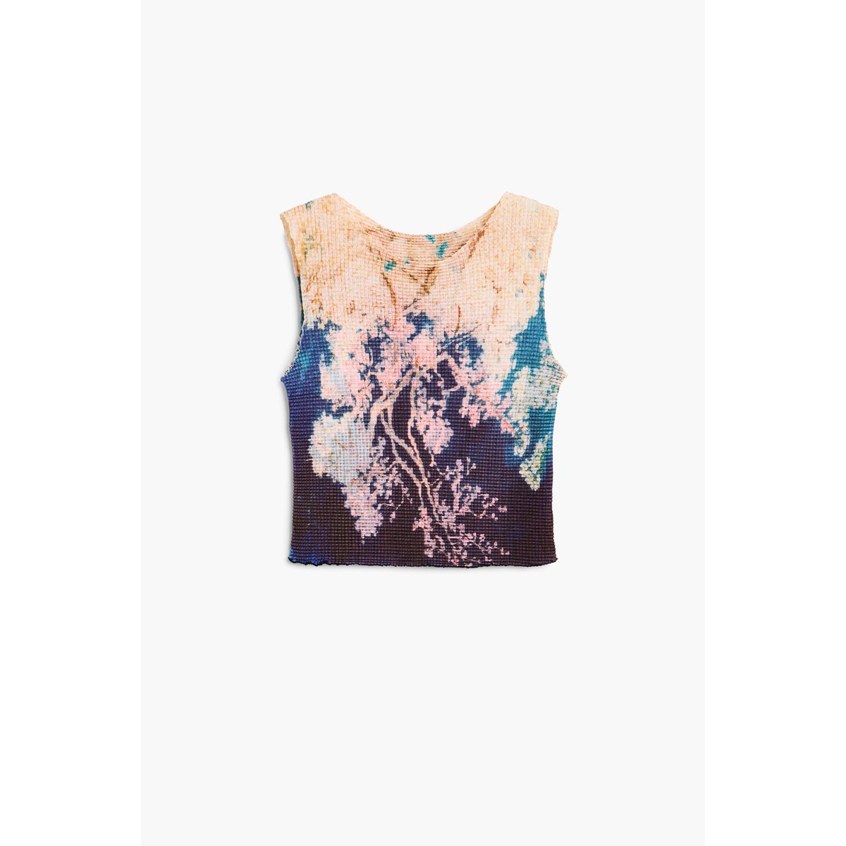 Débardeur imprimé bleu, DESIGUAL
