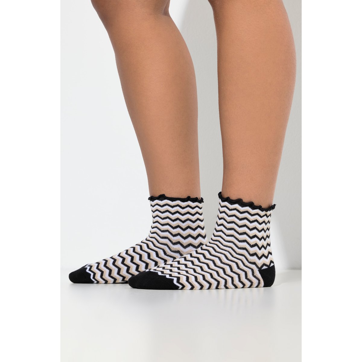 Lot de 2 paires de chaussettes noir, ULLA POPKEN