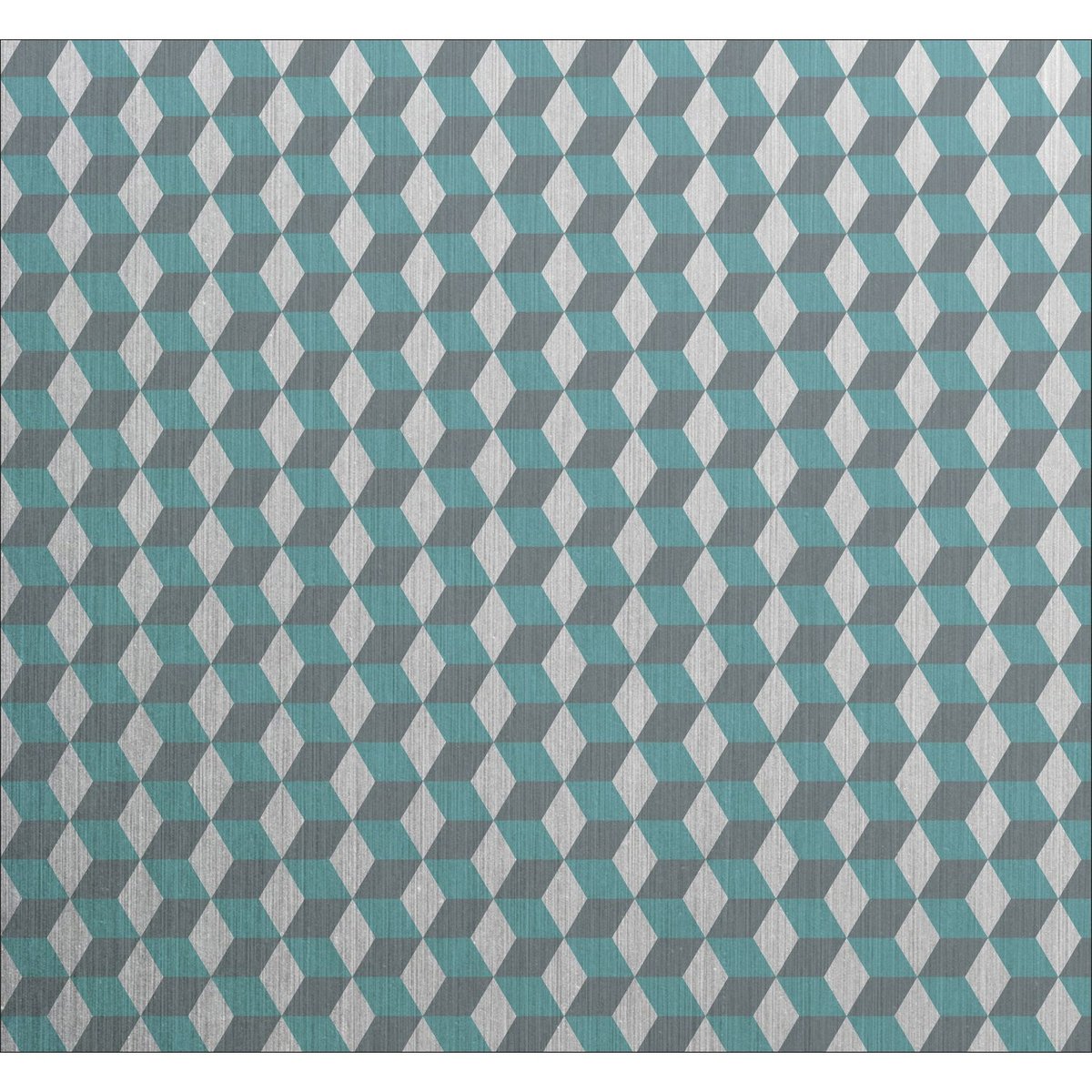 Crédence adhésive carrée motifs cubes en aluminium bleu, TOILINUX