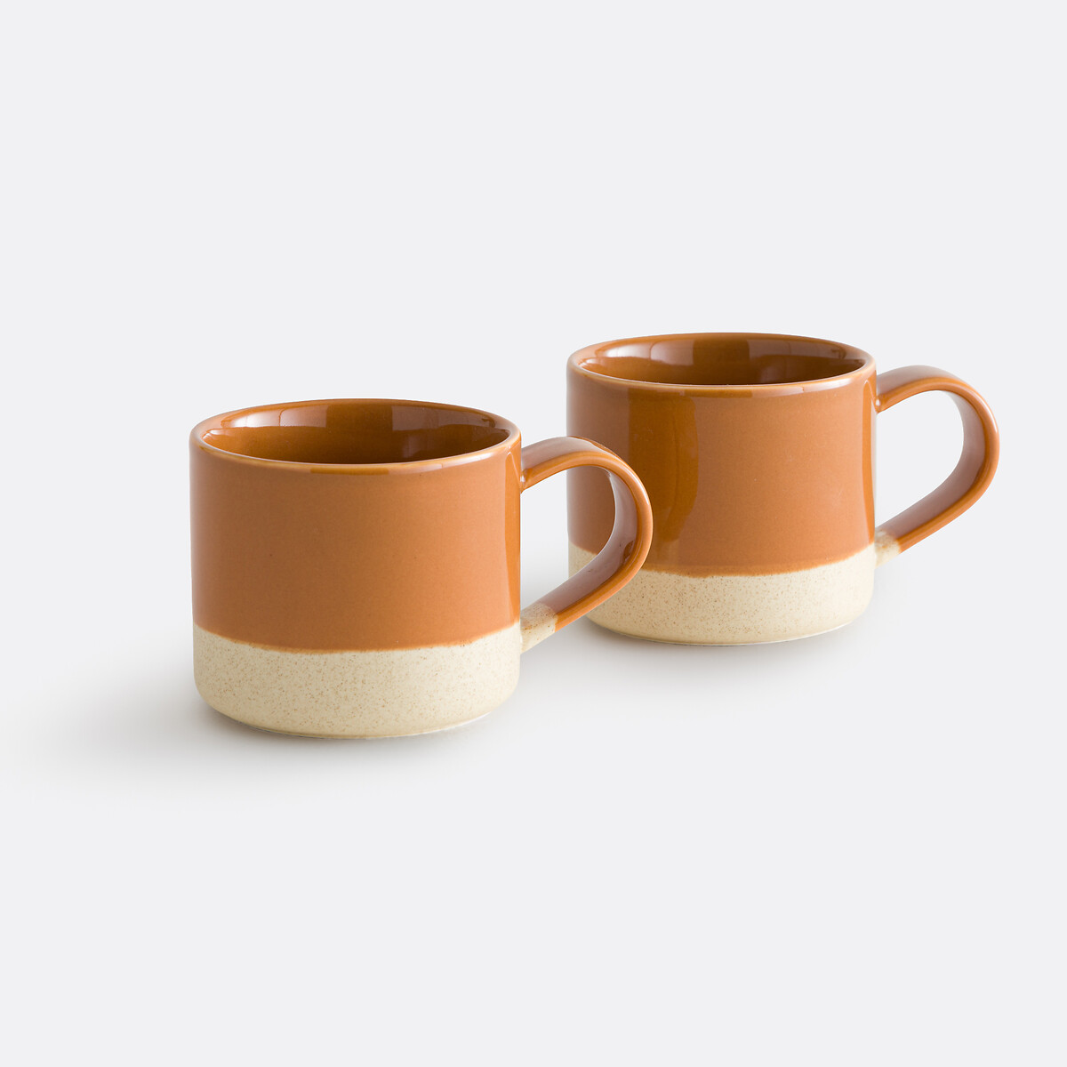 Lot de 2 mugs en grès, NILO caramel, LA REDOUTE INTERIEURS