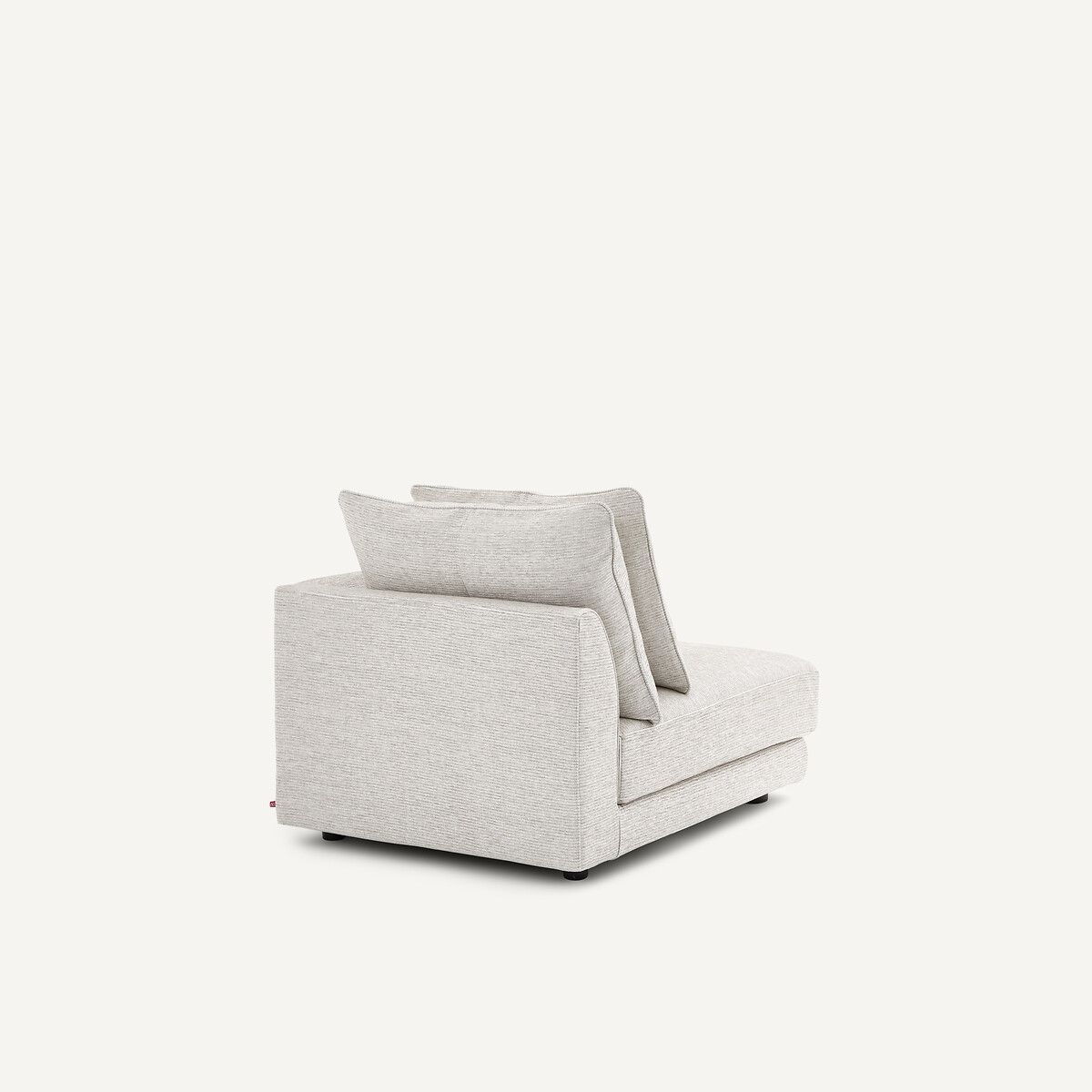 Demi-canapé droit, modulable en coton côtelé, TIBERIO gris moyen, AM.PM