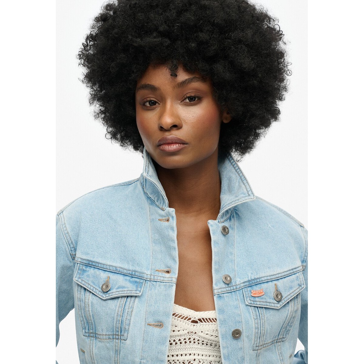 Fancy Jean Jacket light blue denim, SUPERDRY