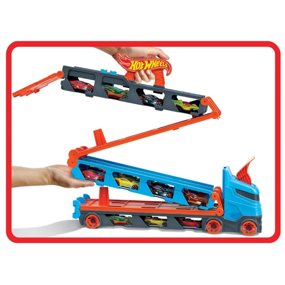 Hot Wheels Super Transporteur Extensible multicolore, MATTEL