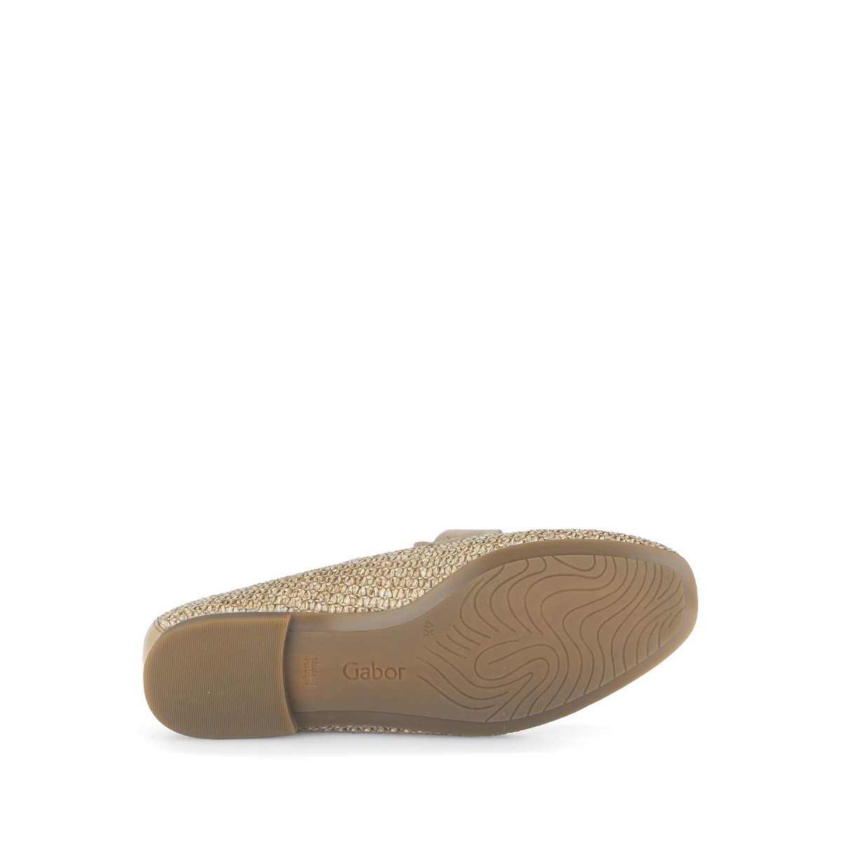 Mocassins en cuir à talon décroché beige, GABOR