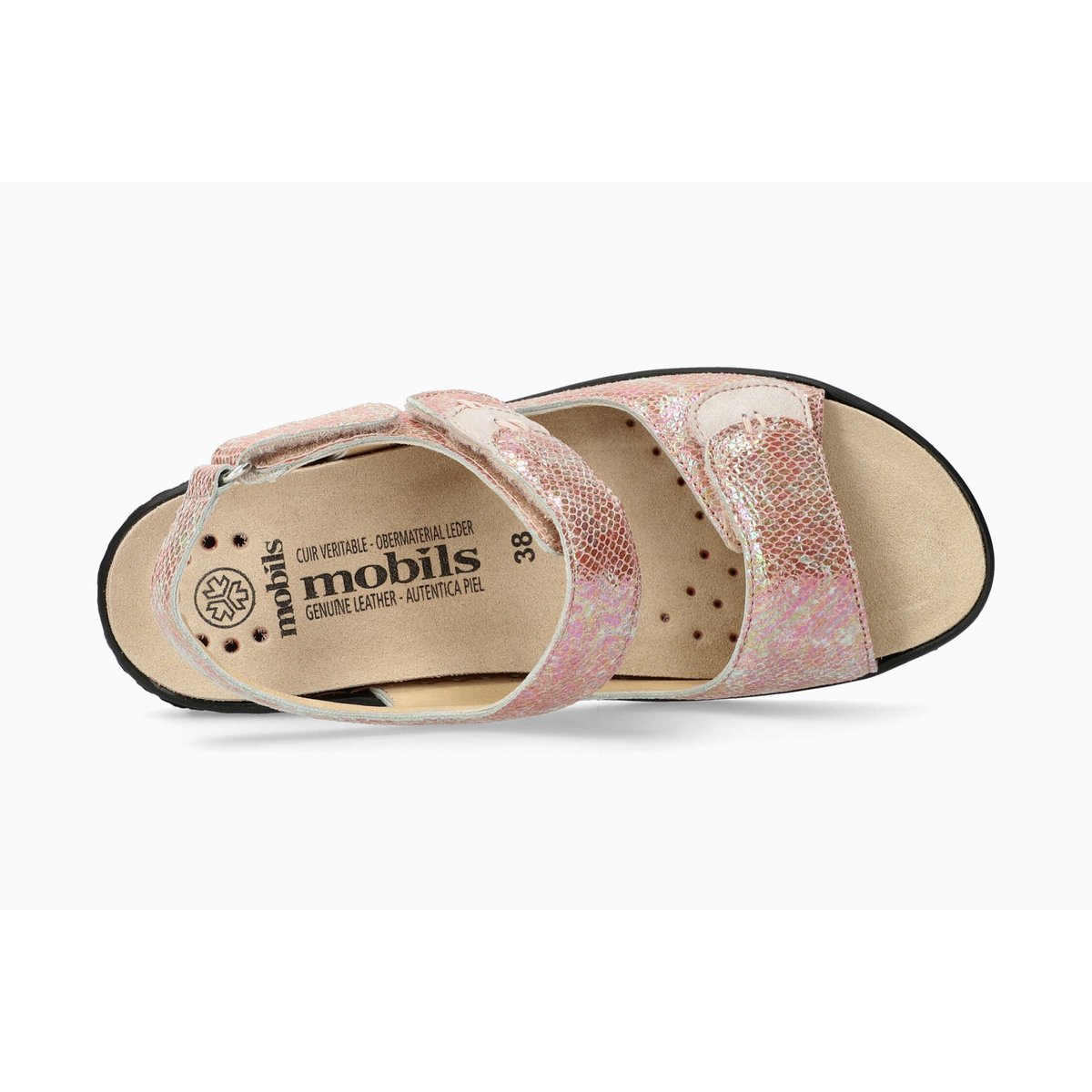 Sandales en cuir GETHA rose rosewood p5146729, MEPHISTO