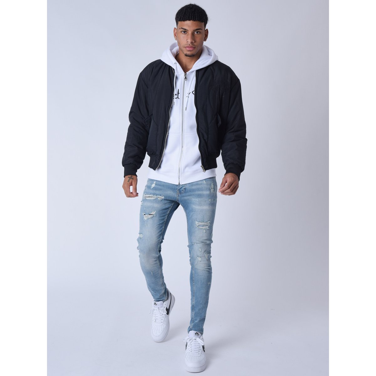 Veste matelassage vague noir, PROJECT X