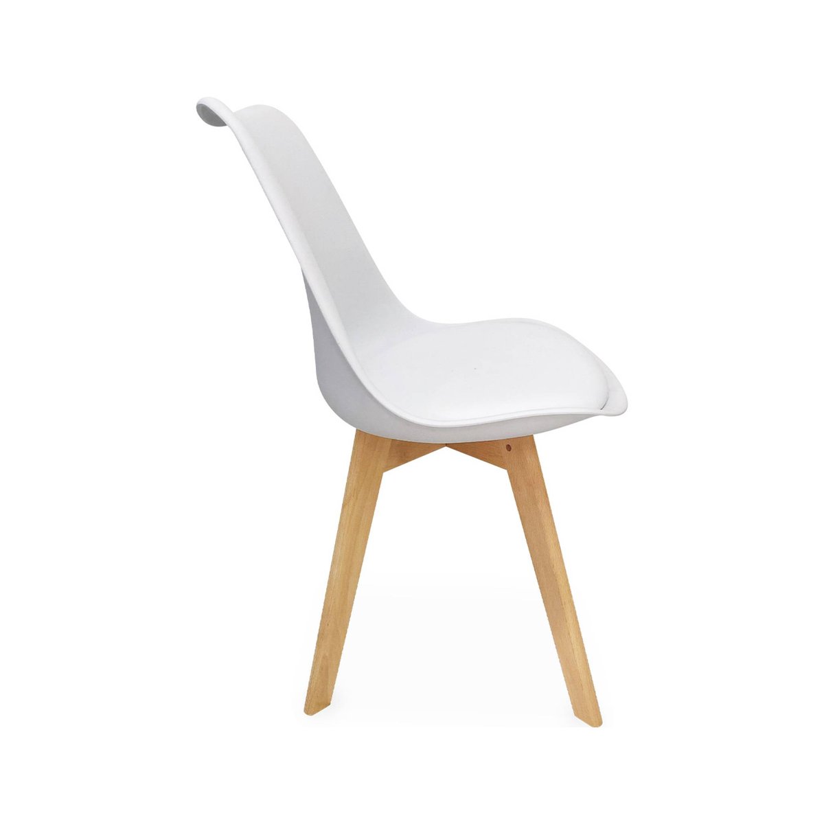 Chaise scandinave bois de hêtre (lot de 4) NILS bleu canard, SWEEEK