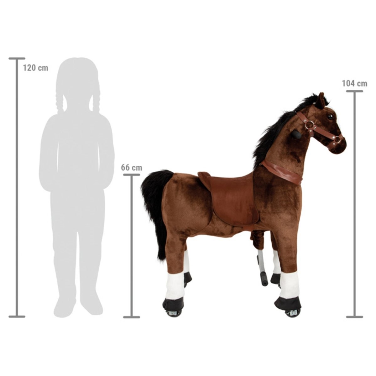 Cheval à monter sur roulettes marron, SMALL FOOT COMPANY