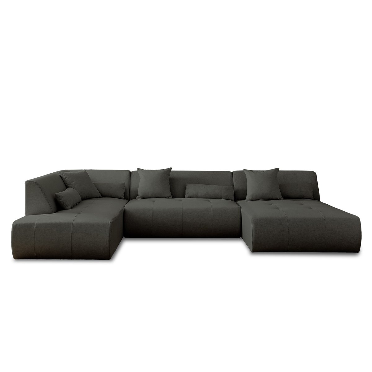 Canapé Panoramique  7 places - ONYX gris foncé, BEST MOBILIER