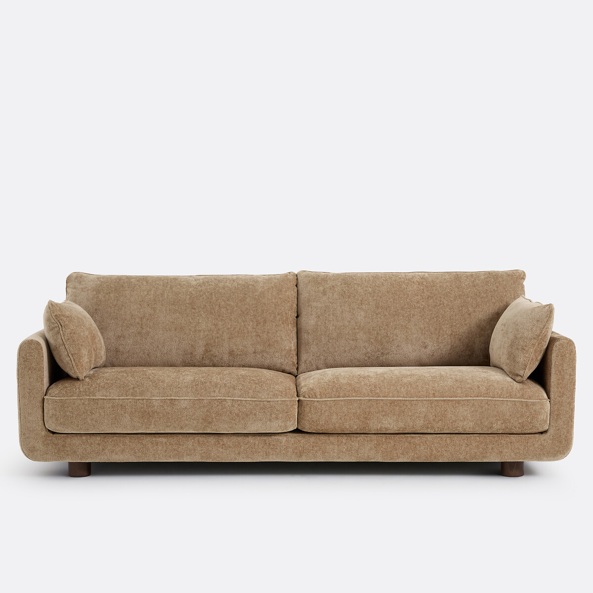 Canapé droit 2, 3, 4 ou 5 places, en chenille épaisse, EMILIO beige doré, LA REDOUTE INTERIEURS