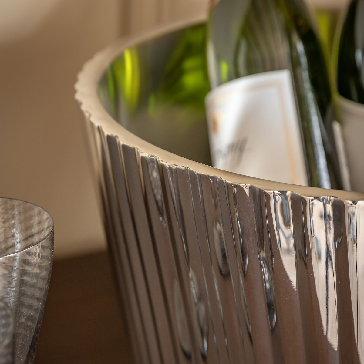 Fluted Champagne Bucket silver-coloured, ÉDITÉ