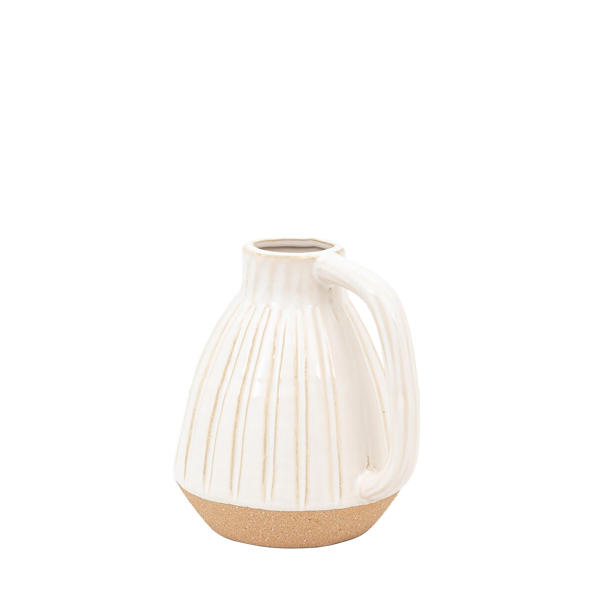 17cm Ceramic Handled Vase white, ÉDITÉ