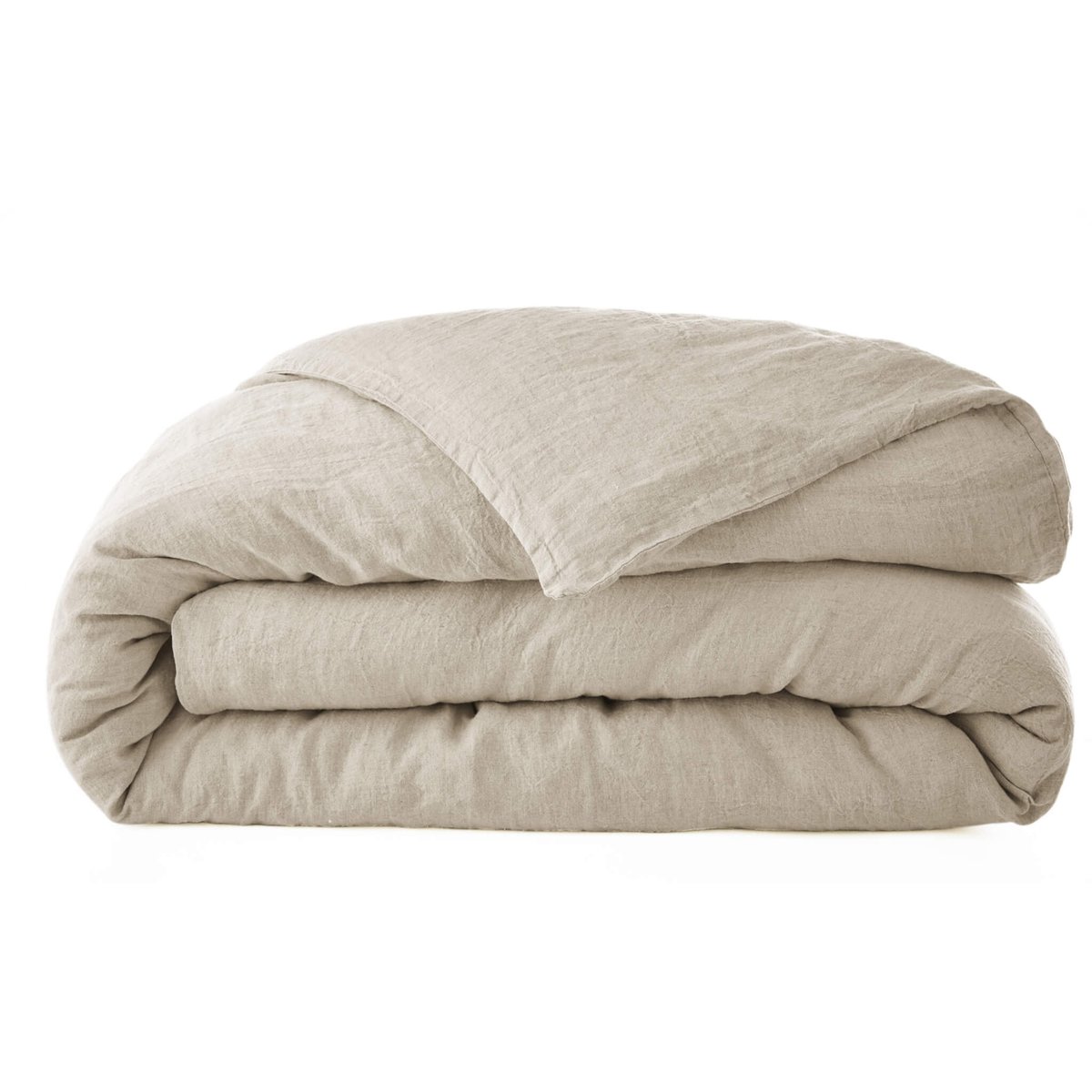 Housse de couette lin lavé beige, TERRE DE NUIT