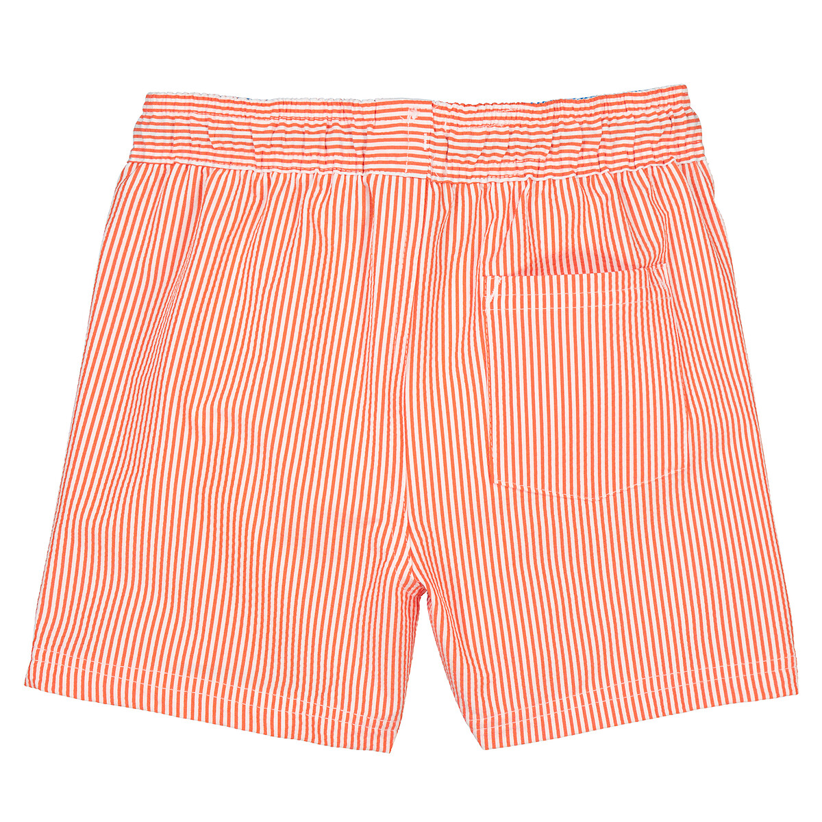 Shorts da bagno a righe rigato arancione, LA REDOUTE COLLECTIONS