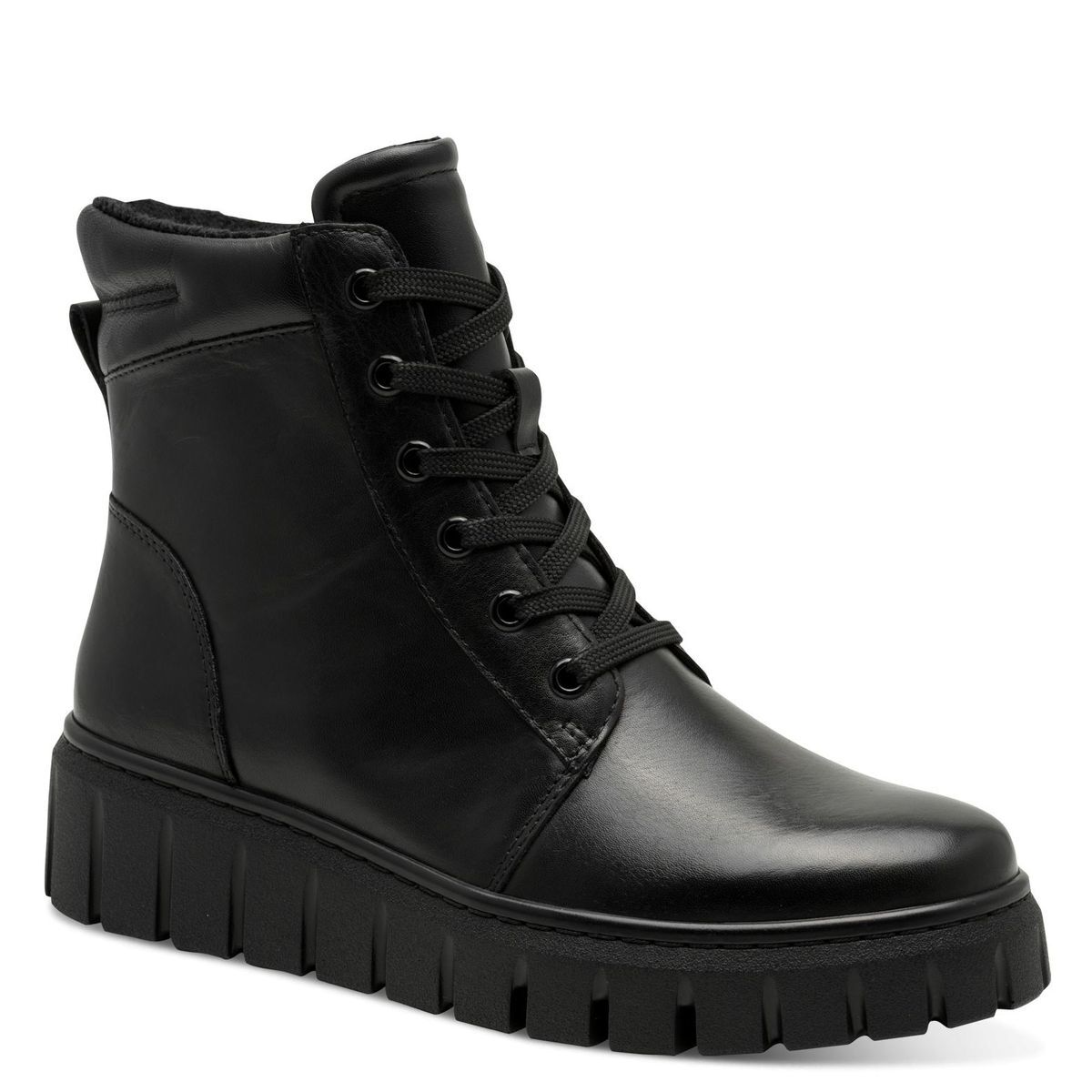 Bottine en cuir noir, MARCO TOZZI