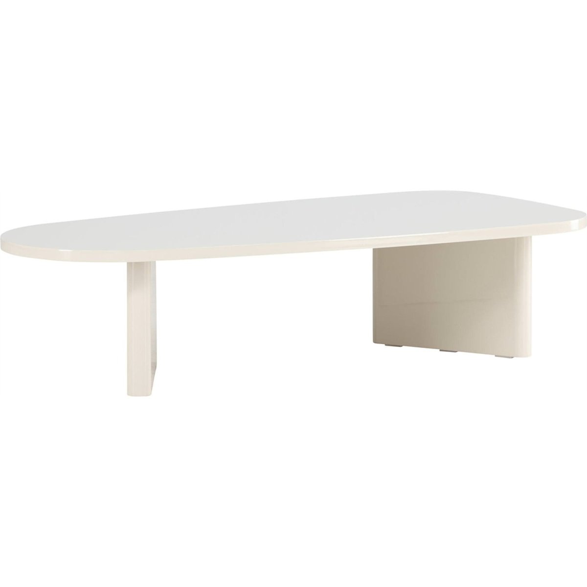 Table basse forme organique collection RITONY beige clair, RECOLLECTION