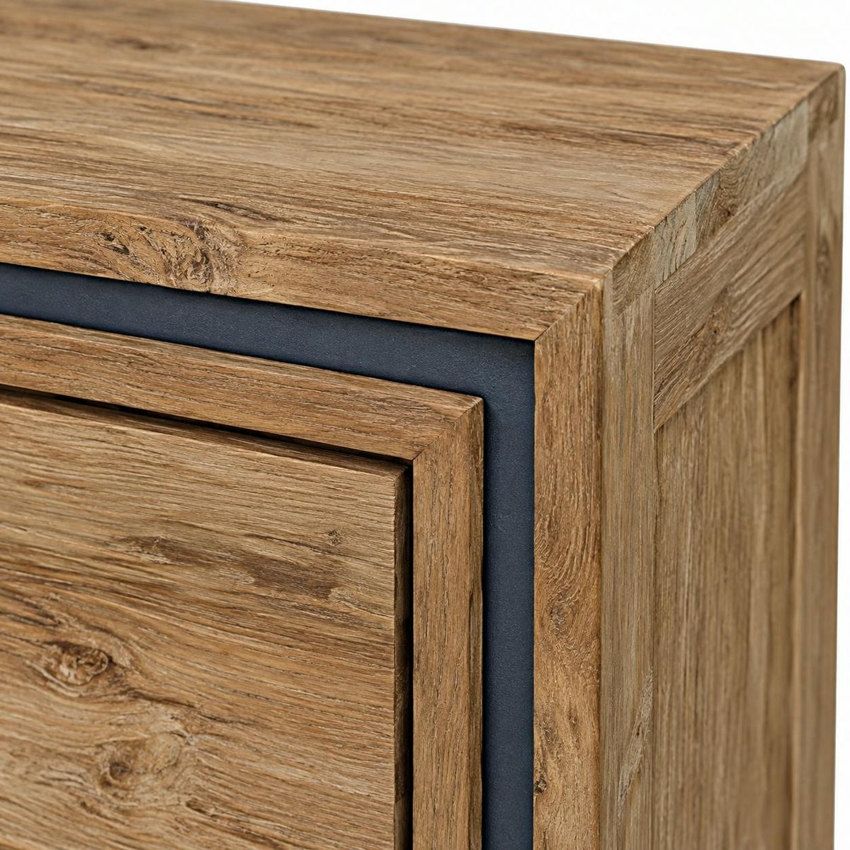Meuble TV en bois recyclé de teck 2 portes VADOD bois naturel, PIER IMPORT