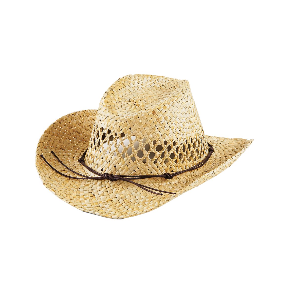 Chapeau de cowboy en paille beige, BEECHFIELD