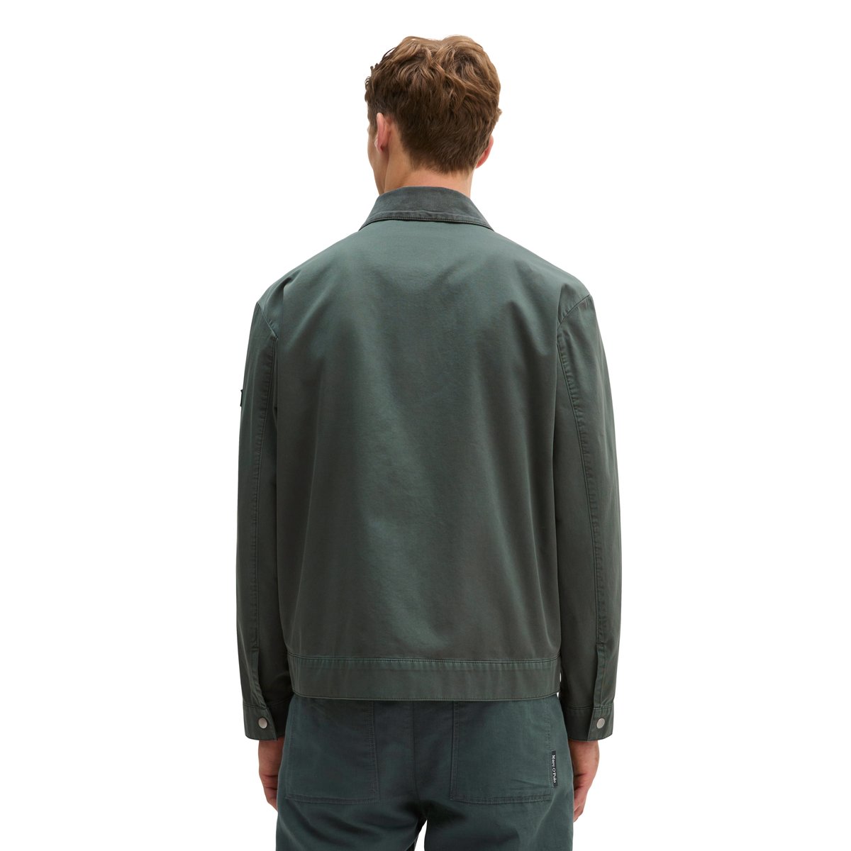 Veste regular avec col en velours côtelé gris foncé, MARC O'POLO