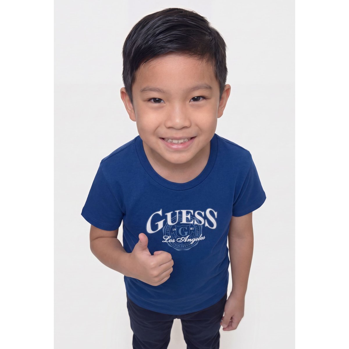 T-Shirt À Logo Imprimé bleu, GUESS KIDS
