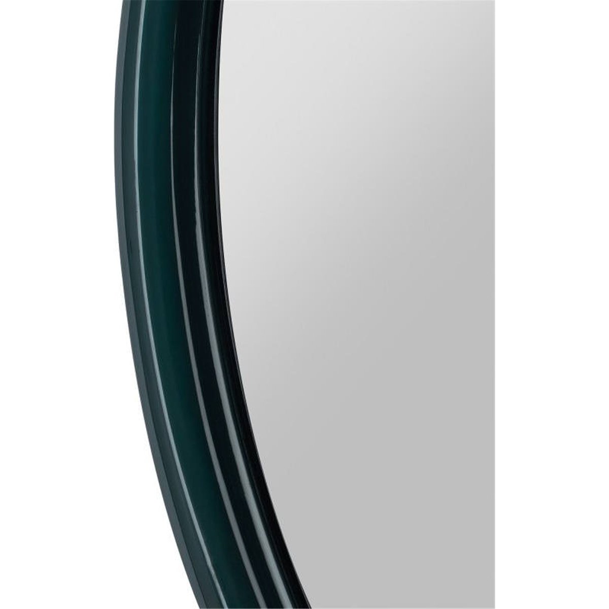 Miroir rond suspendu en bois, Finition brillante vert forêt brillant, RECOLLECTION