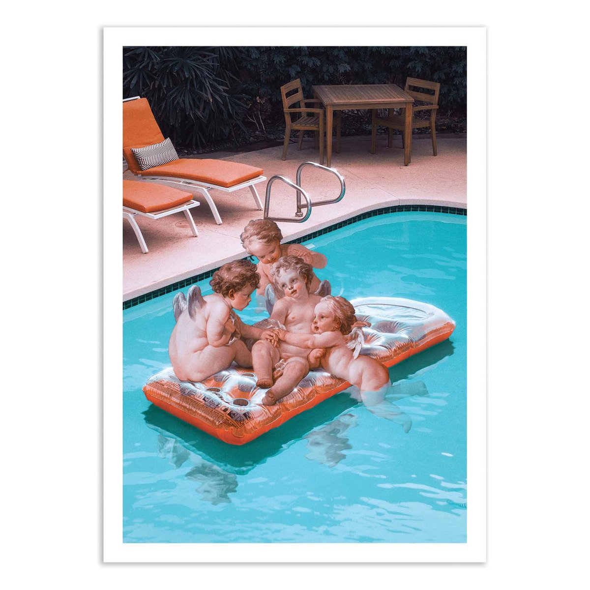 Affiche d'art - Pool Angels - Jonas Loose couleur unique, WALL EDITIONS