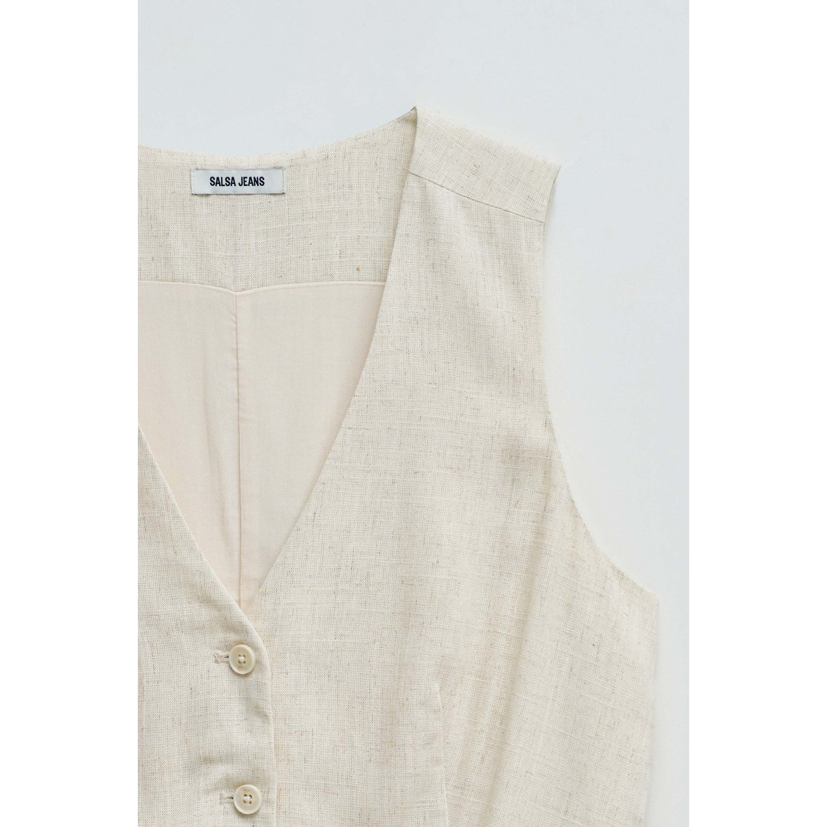 GILET EN LIN beige, SALSA JEANS