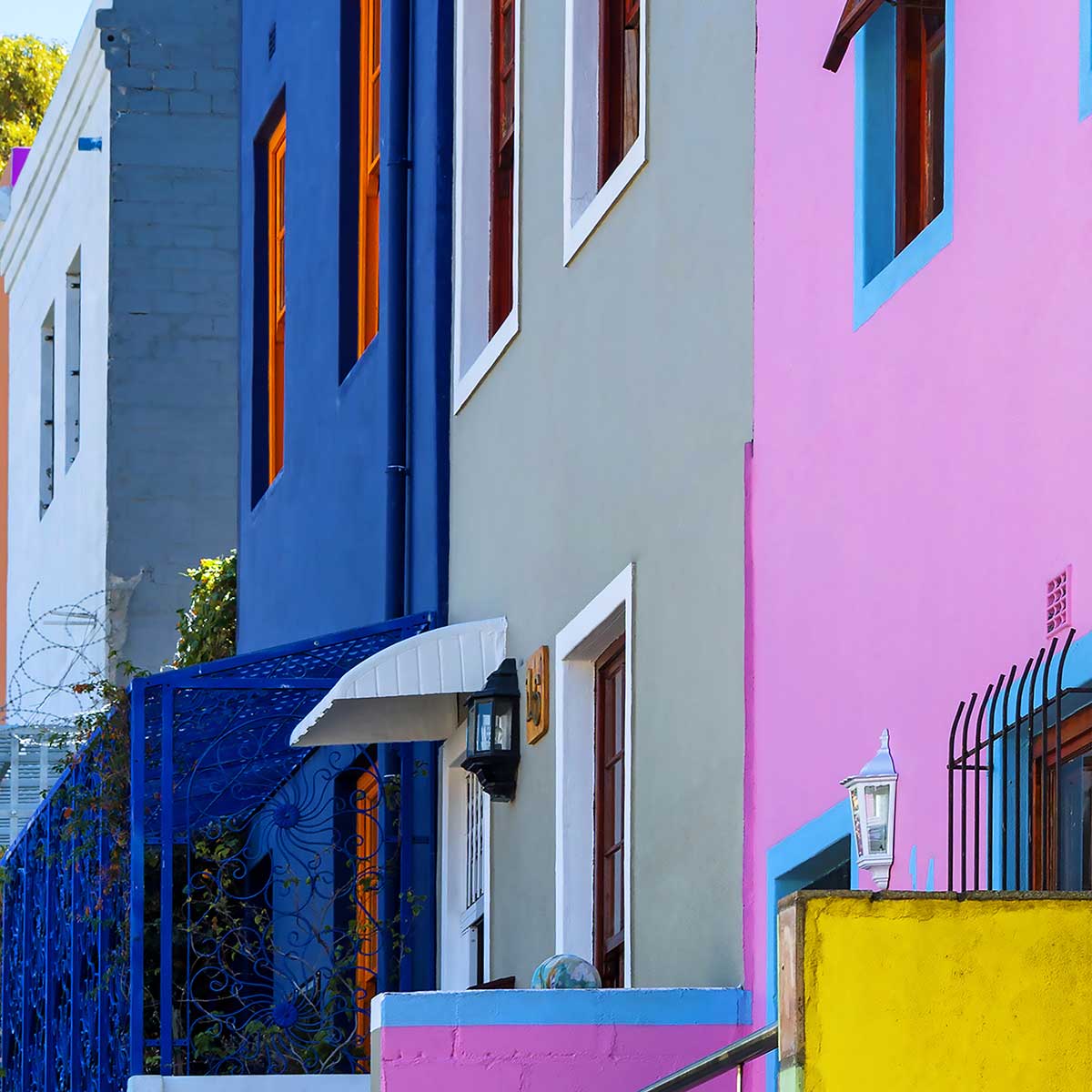 Tableau carré bo kaap tableau alu dibond, HEXOA