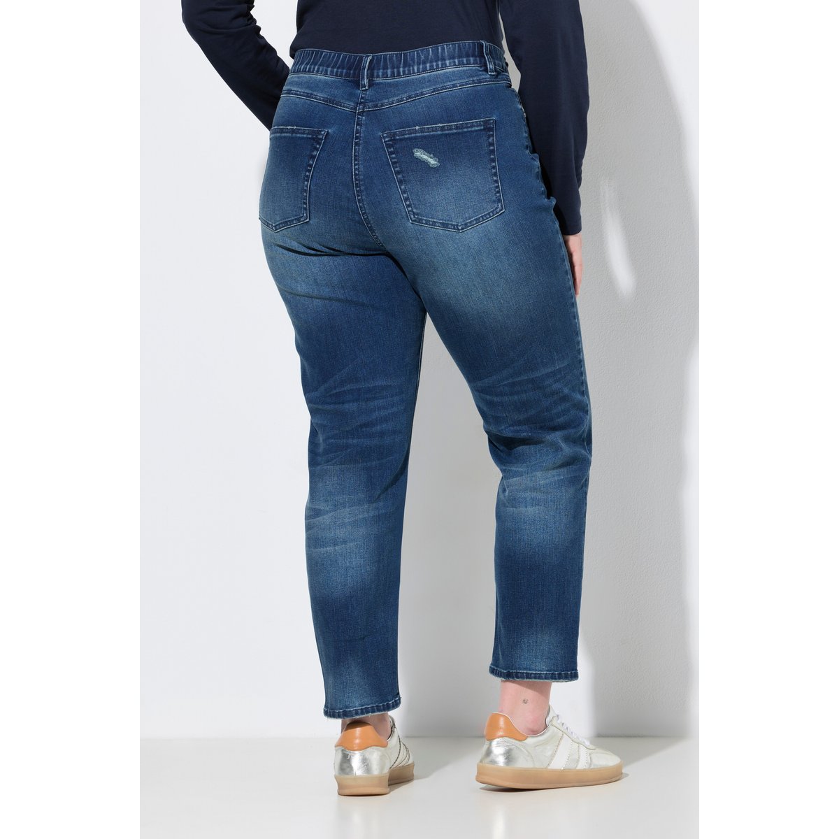 Jean Mom jambe large bleu jean, ULLA POPKEN