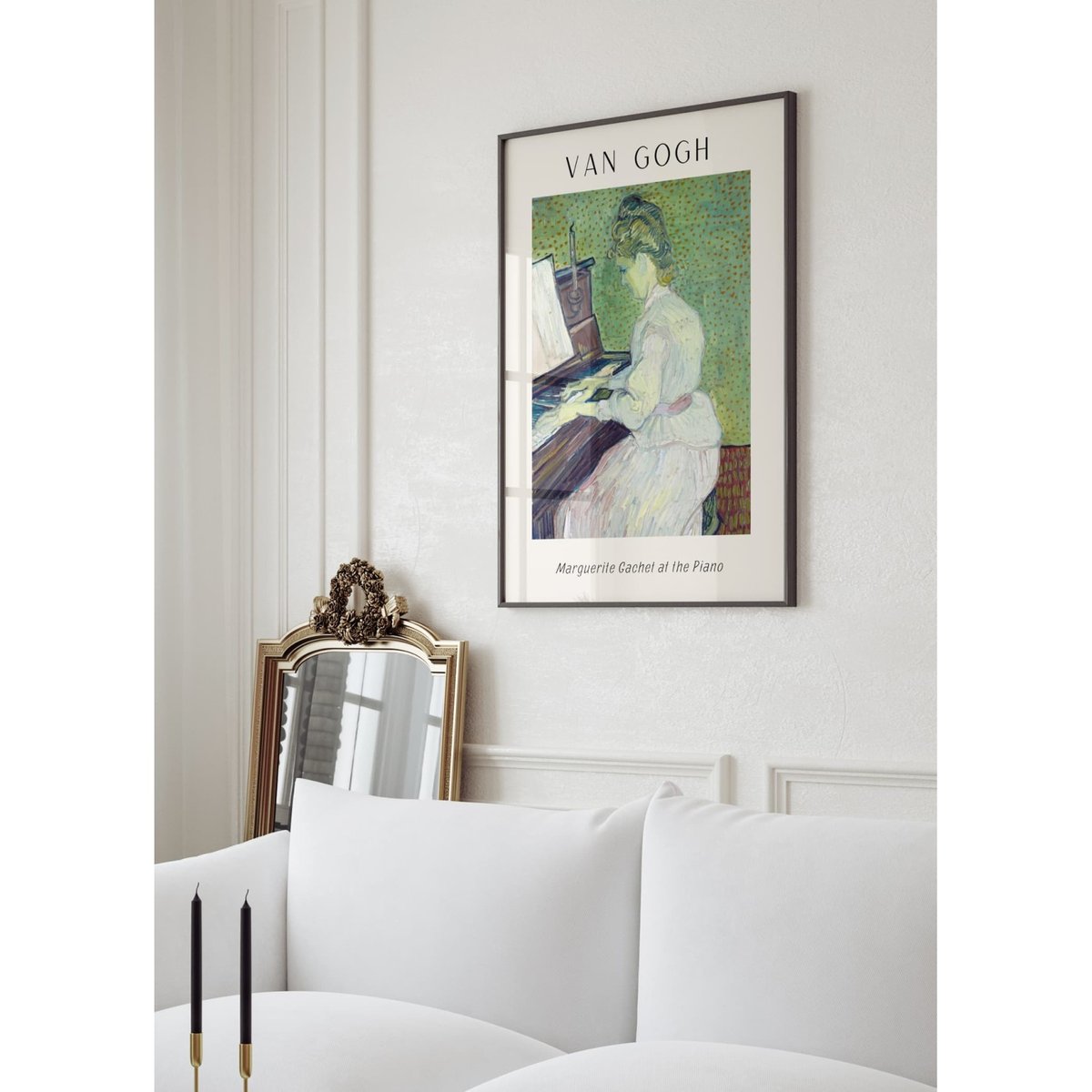 Affiche Van Gogh - Marguerite Gachet at the Piano blanc, L'AFFICHERIE