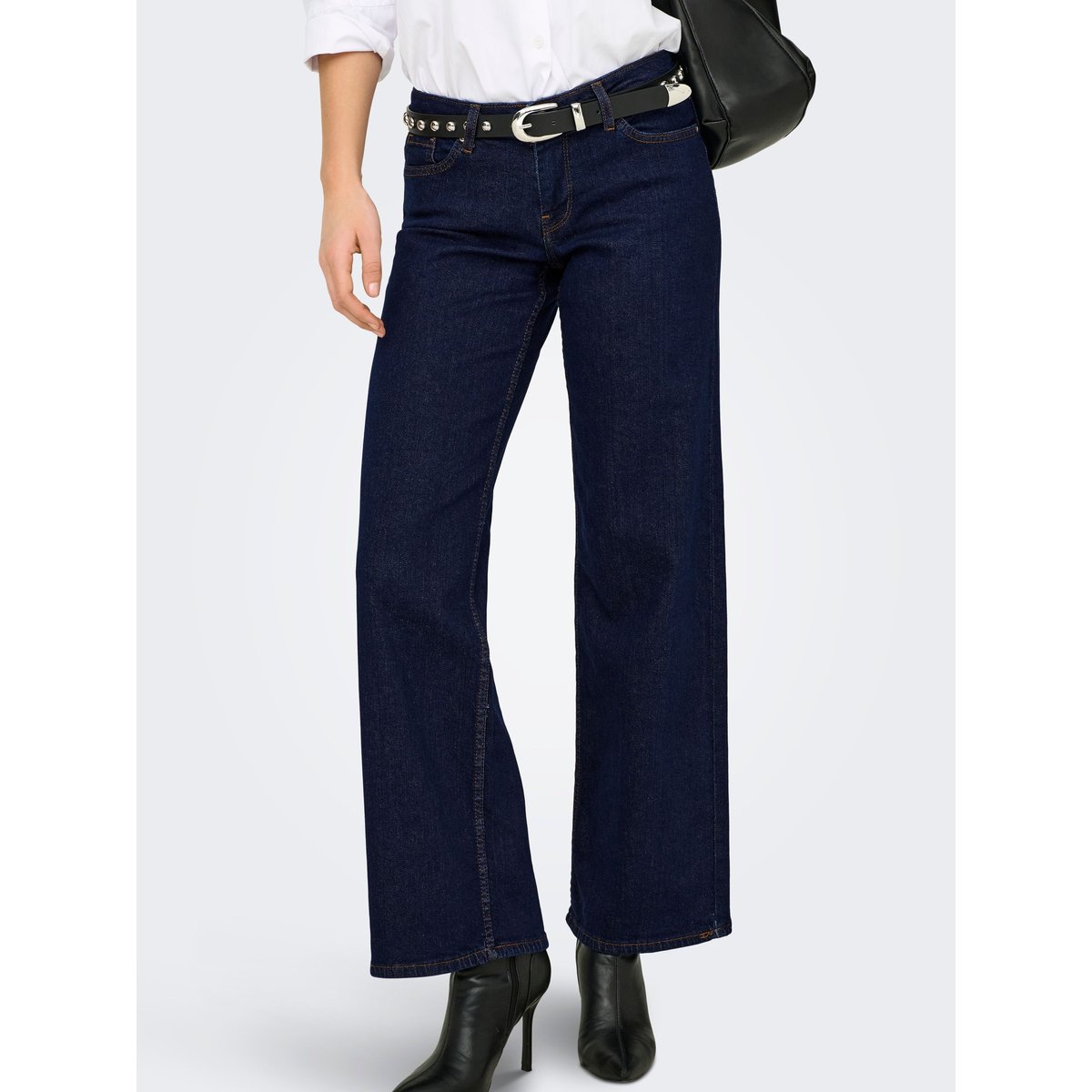 Jean À Jambe Large dark blue denim, ONLY