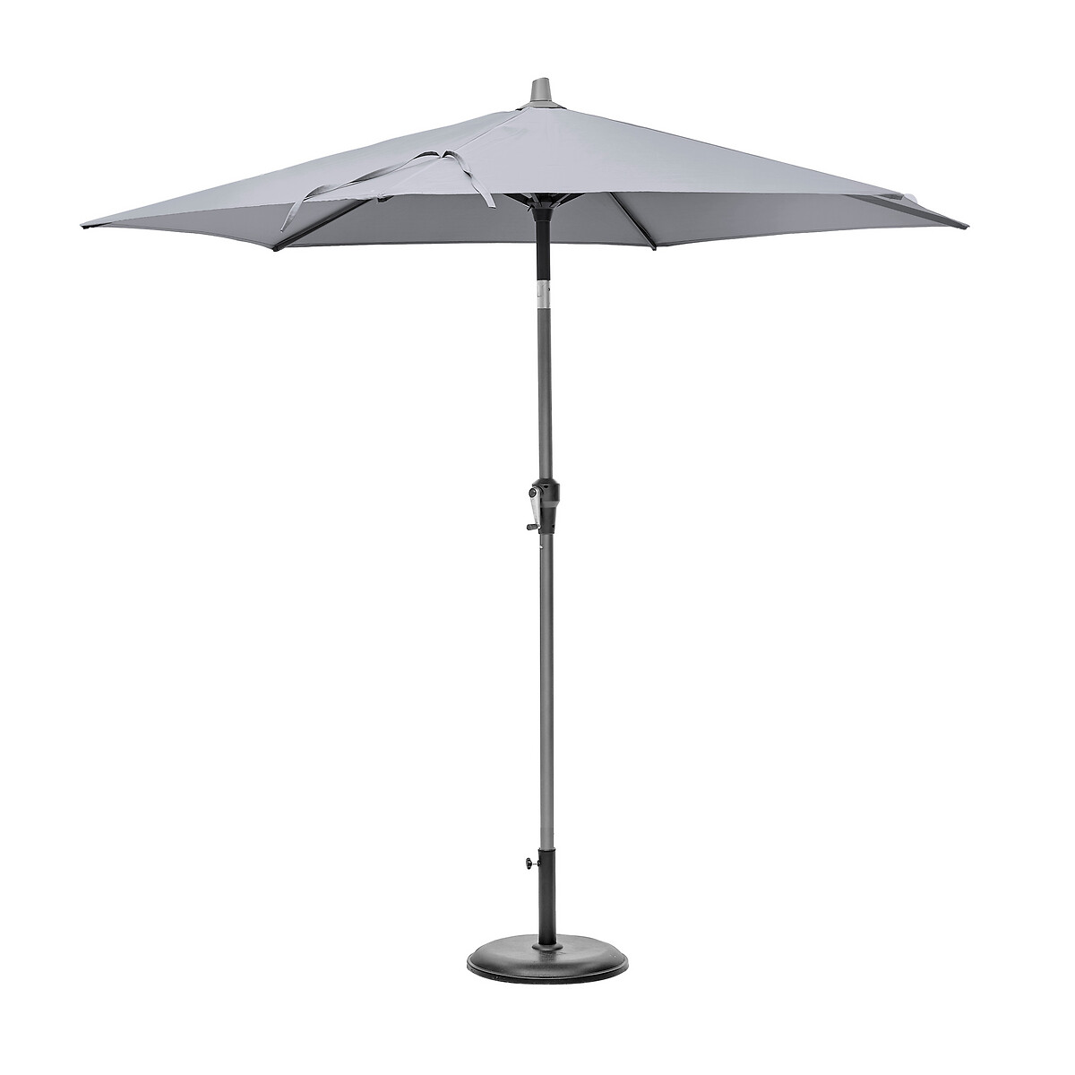 Seville Round Aluminium Garden Parasol 2.5m light grey, SO'HOME
