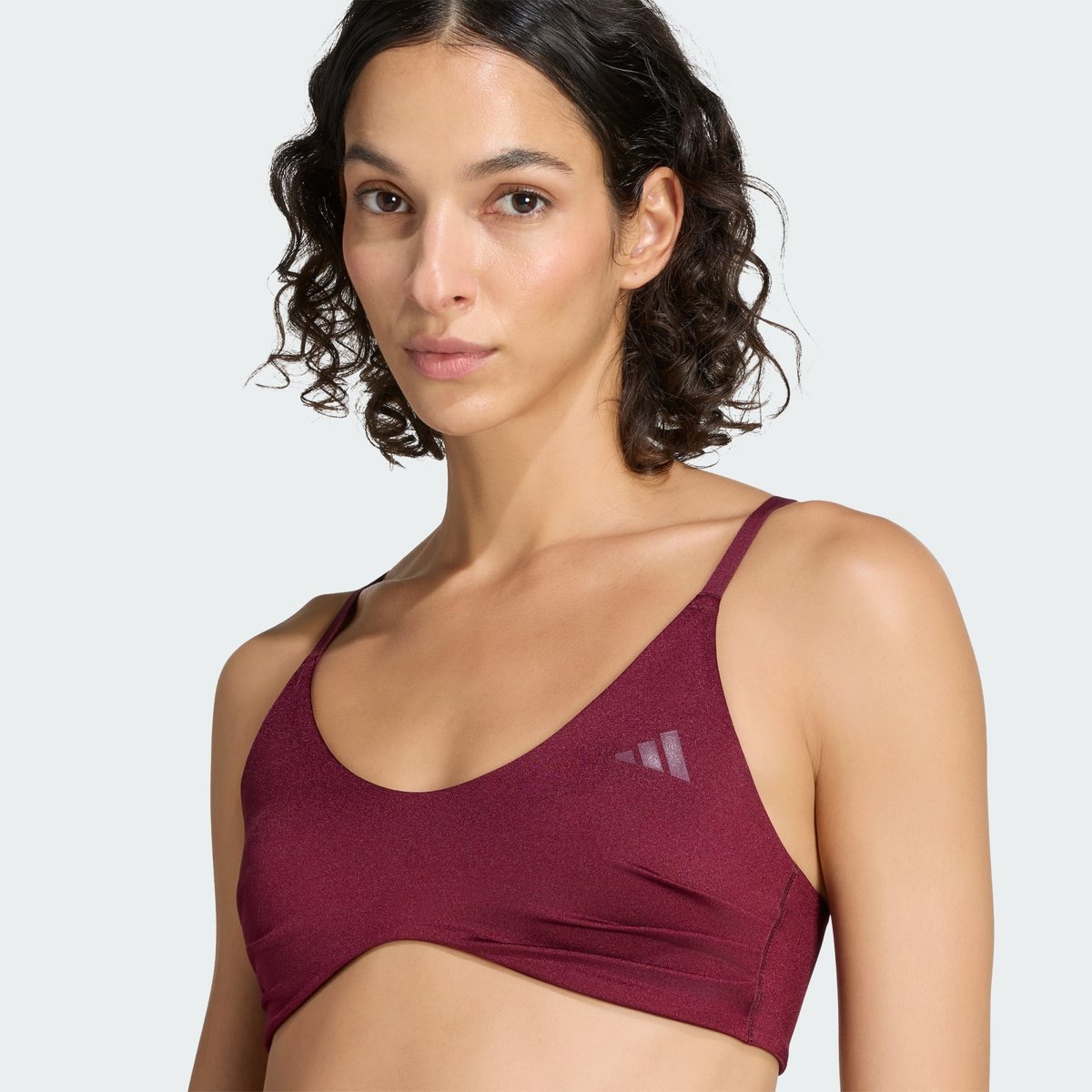 Brassière De Training Brillante Optime Essentials Maintien Léger Brassière De Training Brillante Optime Essentials Maintien Léger maroon, adidas Performance