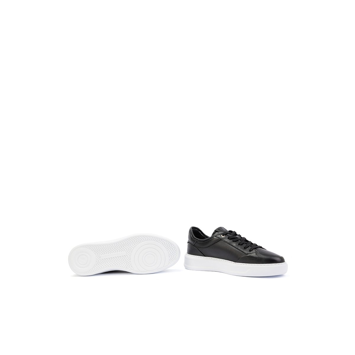 Baskets cuir Sullivan black, MARTINELLI