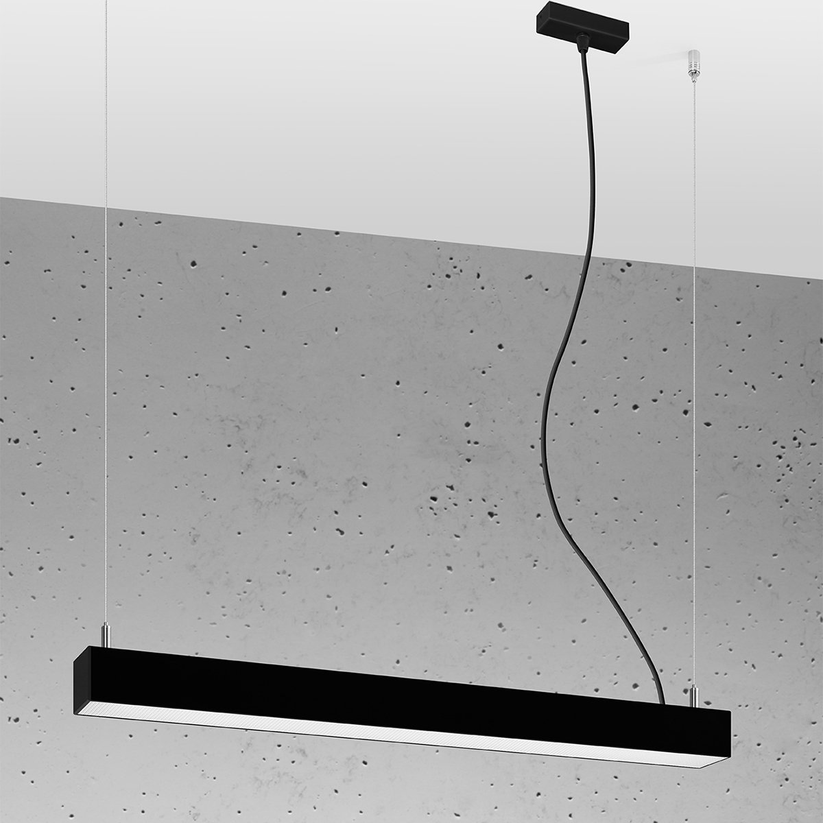 Suspension Aluminium Noir LED 1 Pinne noir, EDEN