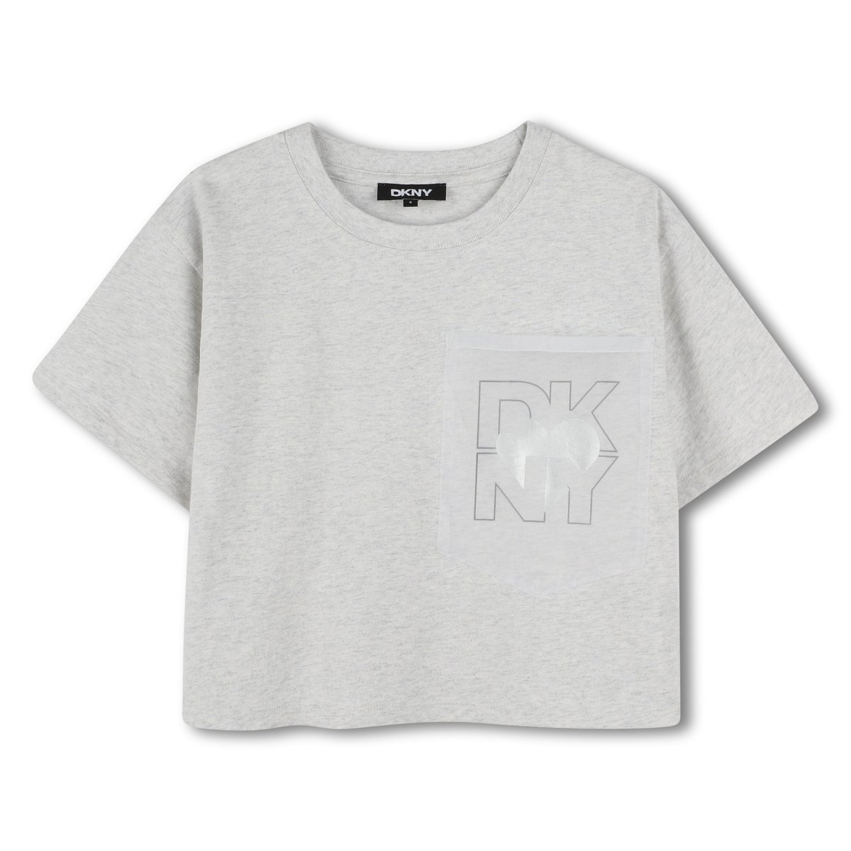 T-shirt ample gris clair chine, DKNY