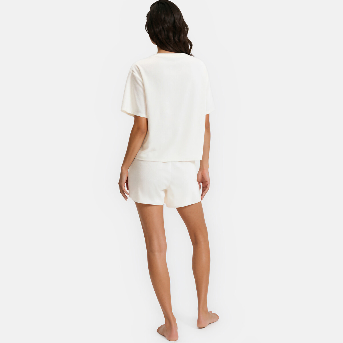 Pyjashort en maille éponge ivoire, LA REDOUTE COLLECTIONS