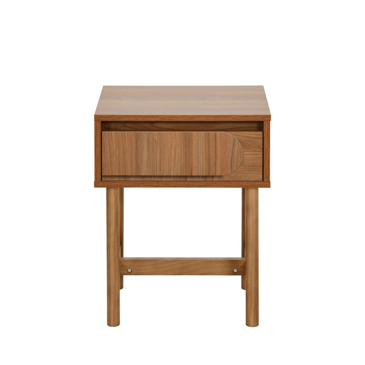 Table de chevet 1 tiroir en bois- ABBY bois foncé, DRAWER