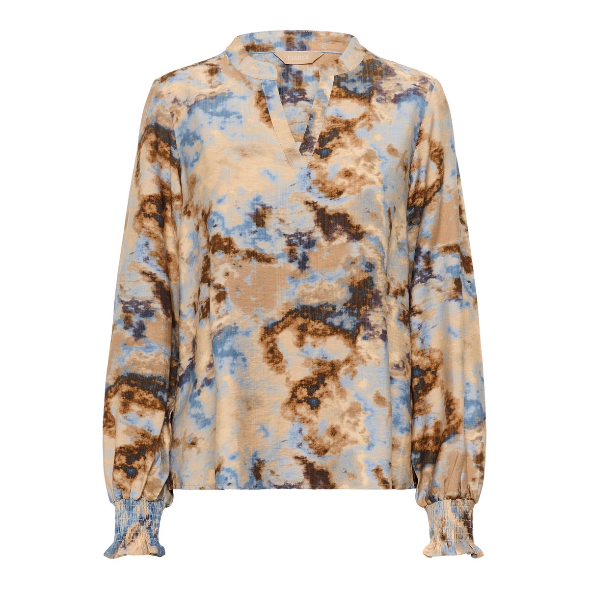 Blouse à manches longues marron brown splash, CULTURE