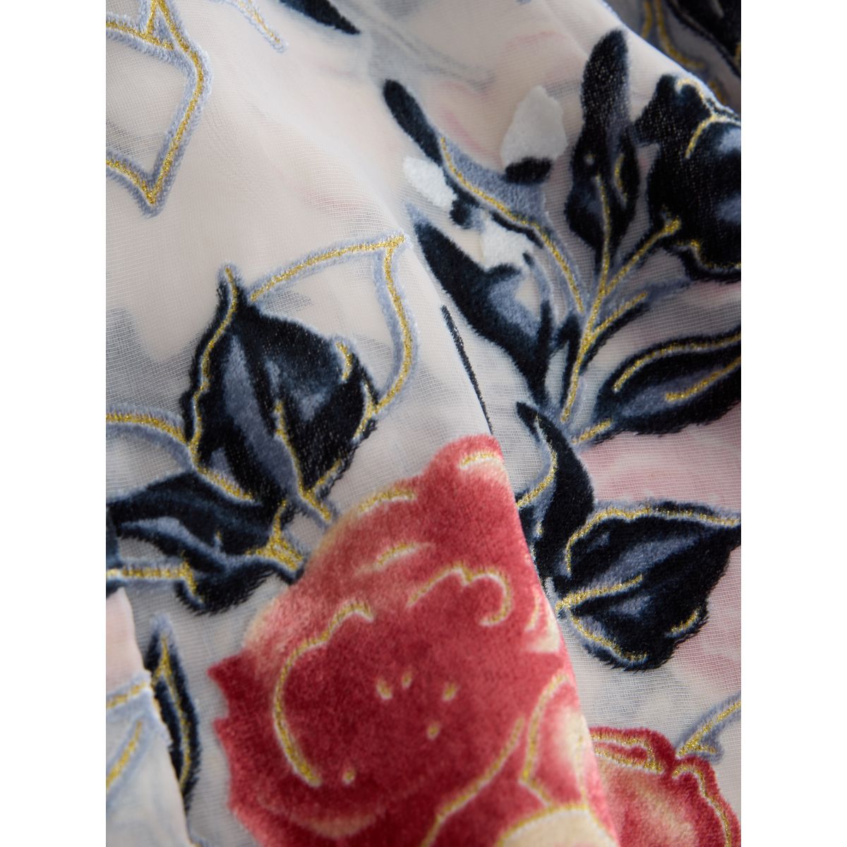 Chemise velours floquée n. premium écru à imprimé fleurs, NEXT