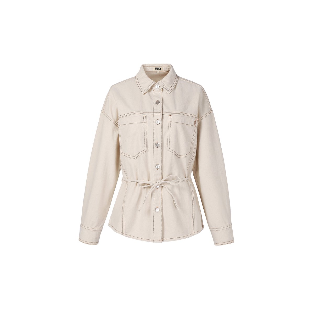 Chemise en coton DURAS beige crème, FRNCH