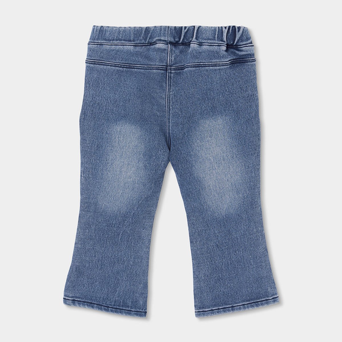 Pantalon denim fille avec patches de fleurs bleu, BOBOLI