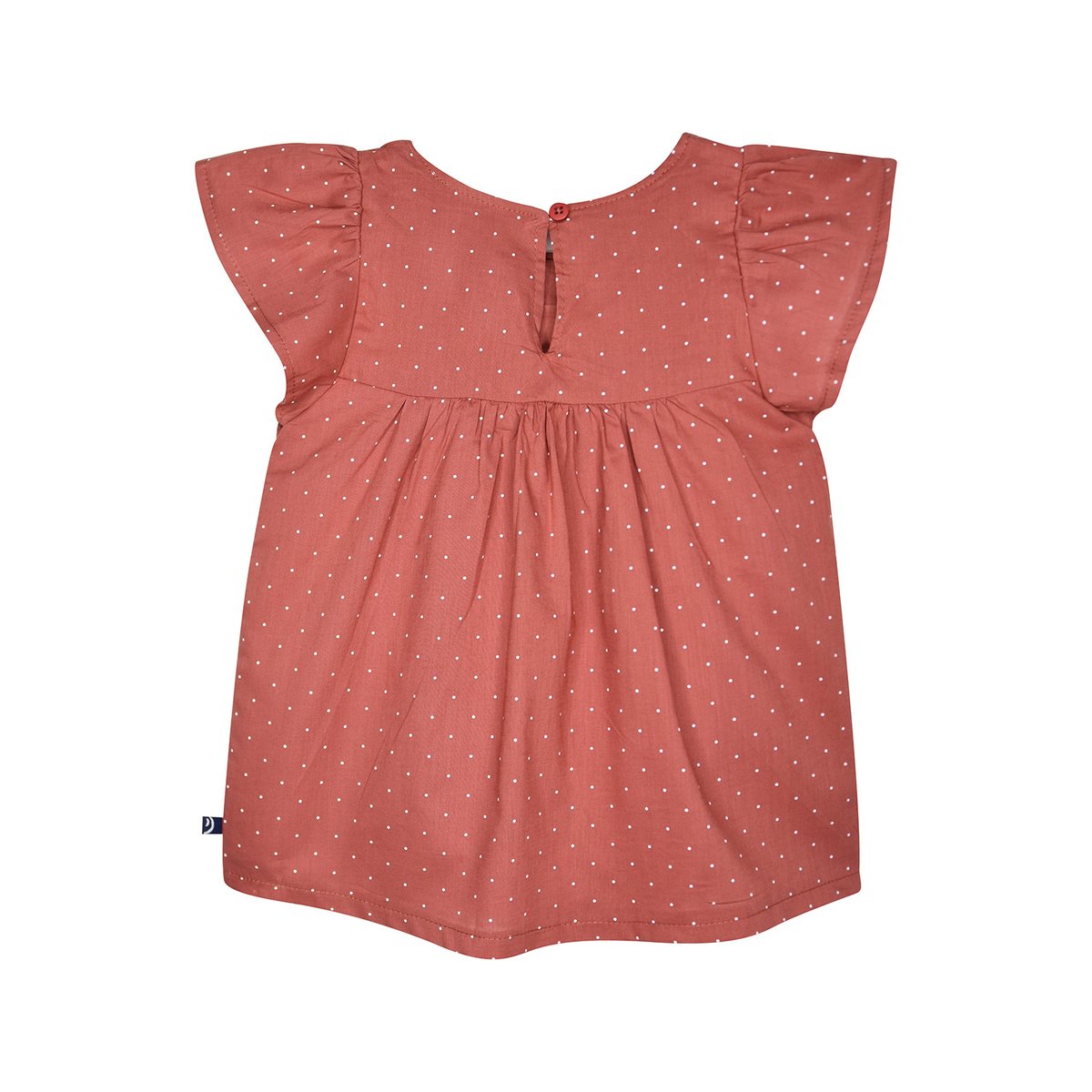 Tunique gilberte voile manches courtes enfant marron, SUCRE D'ORGE