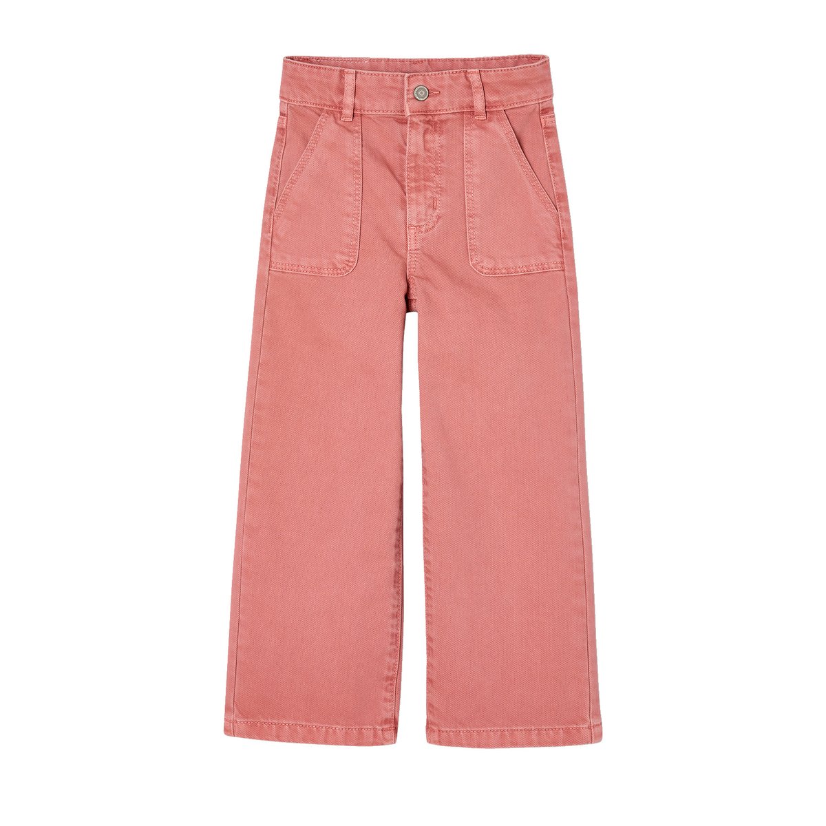 Pantalon large Morpho fin vieux rose, VERTBAUDET