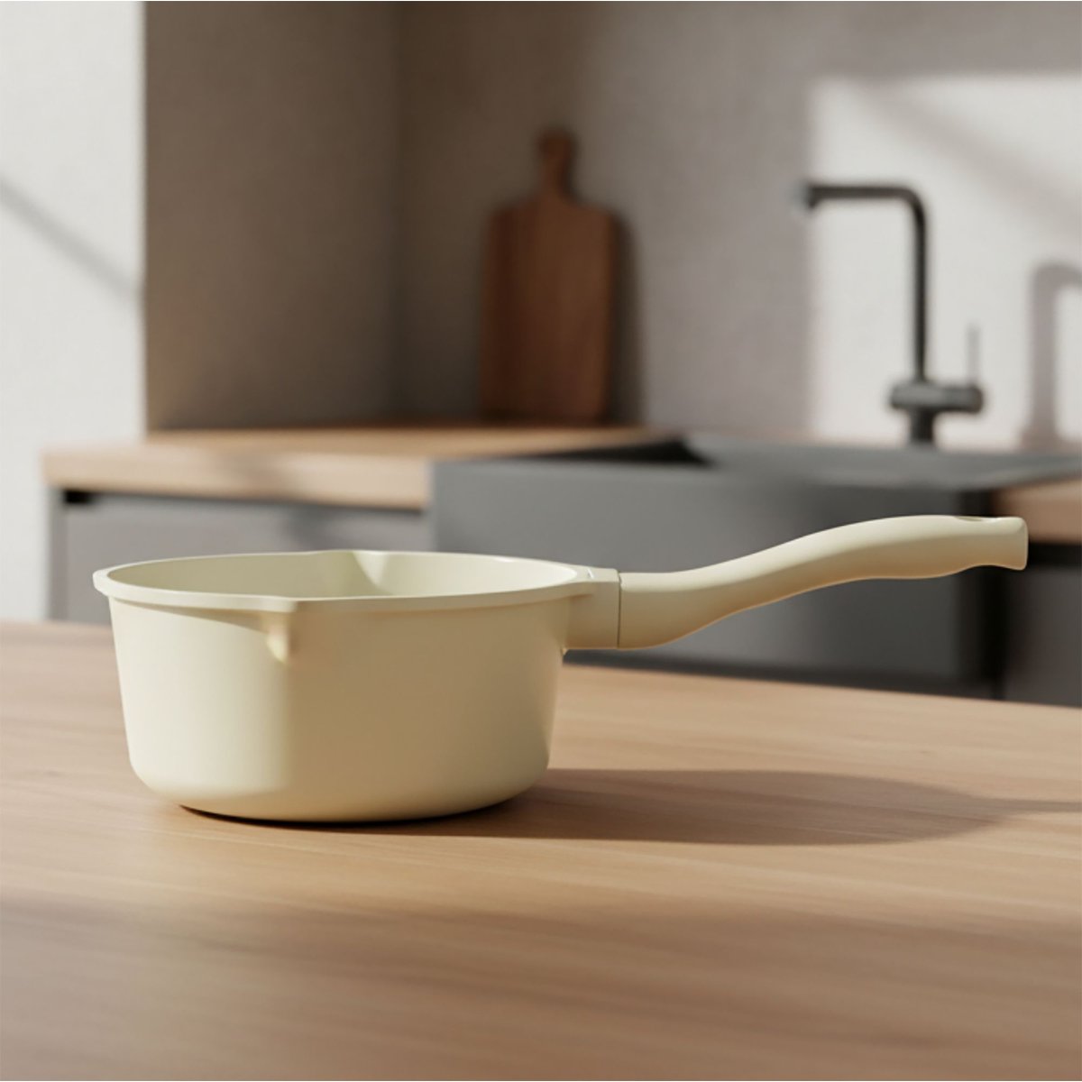Casserole 20cm en fonte d'aluminium, PURE crème, MENASTYL