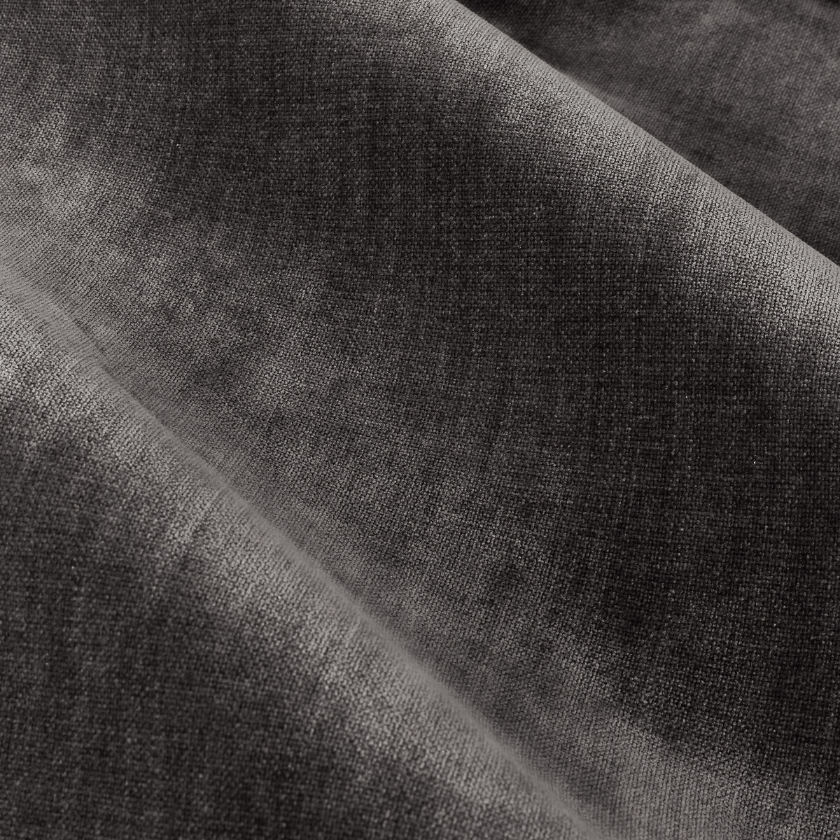 Heavy Chenille Velvet Room Darkening Pencil Pleat Curtains charcoal, YARD