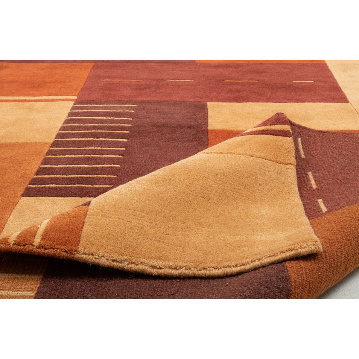 Tapis en laine vierge noué à la main gris, THEKO