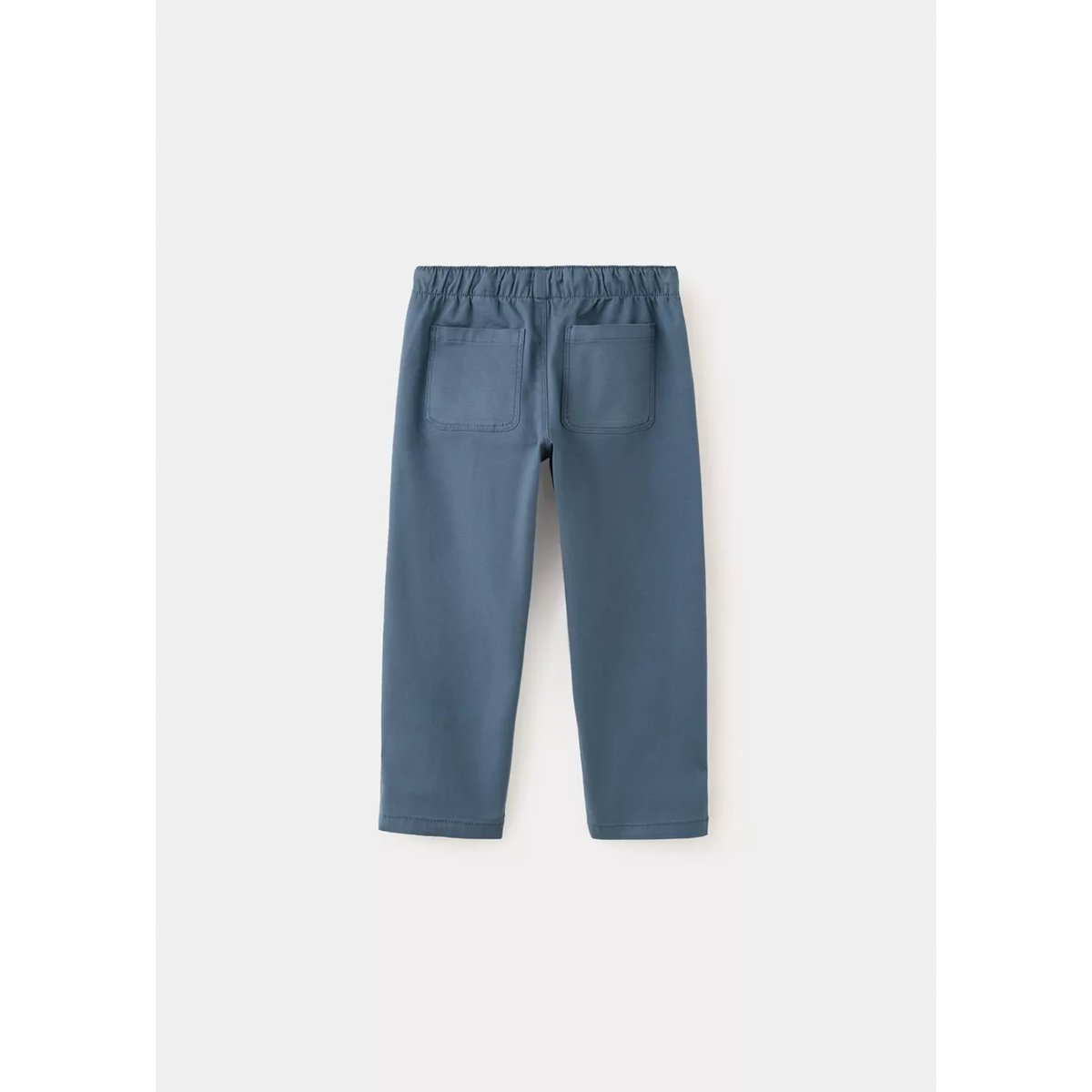 Pantalon coton taille élastique bleu, MANGO BABY