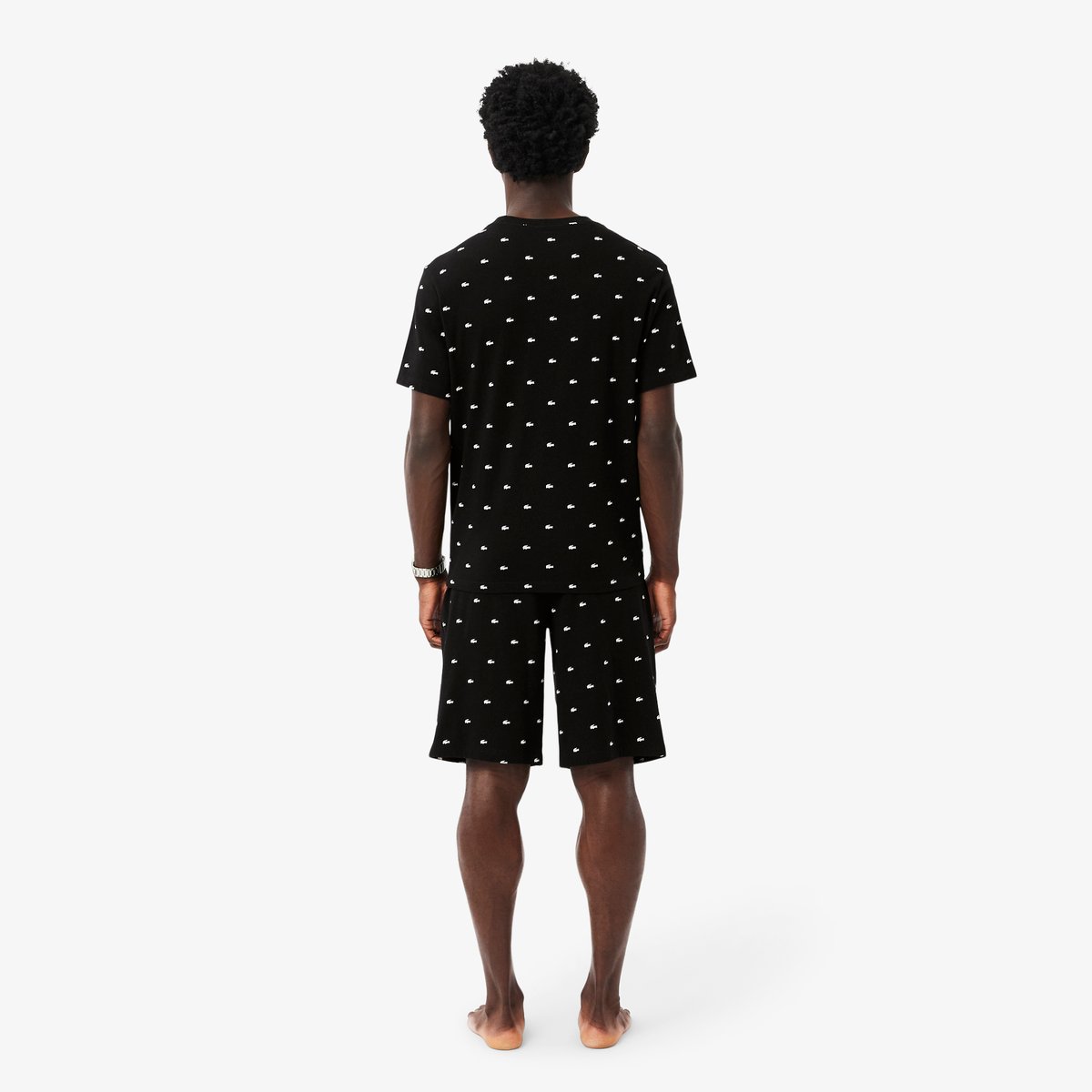 Ensemble de pyjama coton imprimé noir-258, LACOSTE