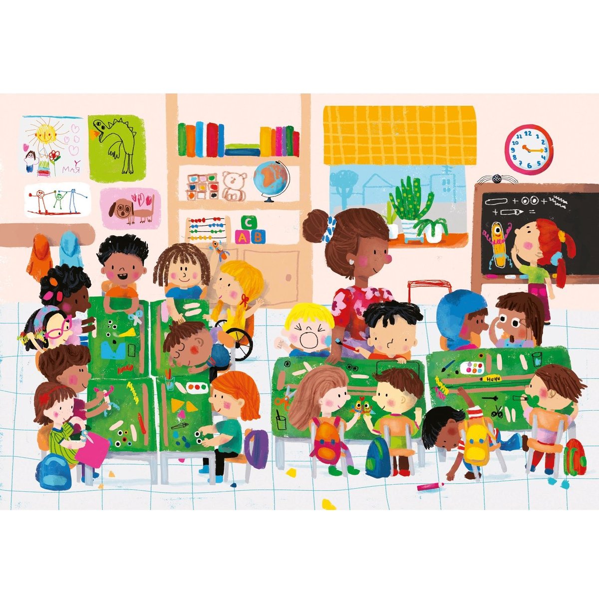 Livre puzzles en bois jaune (les activités), VILAC